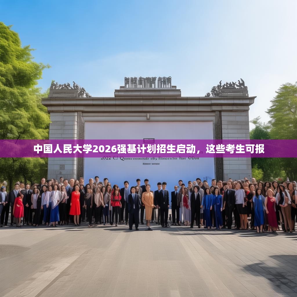 详细阅读:中国人民大学2026强基计划招生启动,这些考生可报 中国人民大学2026强基计划招生启动,这些考生可报